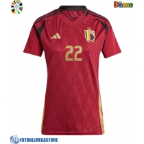 Fotballdrakt Dame Belgia Jeremy Doku #22 Hjemmedrakt EM 2024 Kortermet